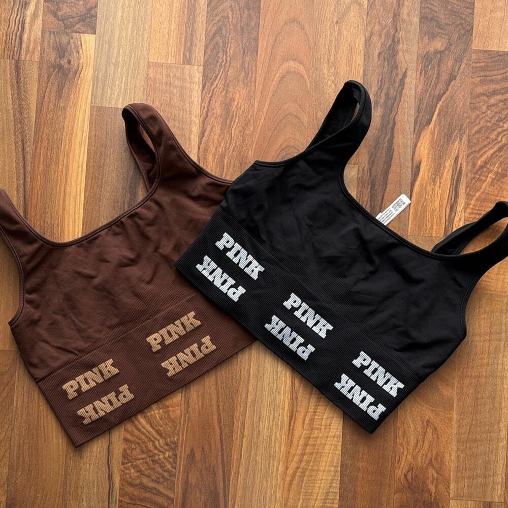 Victoria's Secret PINK Bralette Duo - Black & Brown